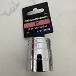 Gearwrench Standard Sae Socket 1/2" Drive 12 Point 1". Fixed Price $8.15.