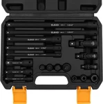 18-pieces Impact Socket Extension Set: 1/4", 3/8" & 1/2" One Size, Black. Fixed Price $47.99.