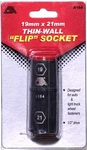 Cta A164 - 19mm X 21mm Metric Thin Wall Flip Socket 1/2in. Drive Cr-mo Hex 6 Pt.. Fixed Price $18.99.