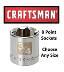 Craftsman 3/8" Or 1/2" Drive Sae Star 8 Point Socket Any Size Std New. Fixed Price $24.95.