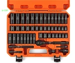 3/8" Drive Impact Socket Set, 50pc Sae & Metric 6-point, Ratchet Extensions. Fixed Price $44.49.