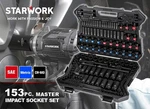 Starwork True Mechanic 153-piece 1/4", 3/8", 1/2" Drive Master Impact Socket Set. Fixed Price $303.13.