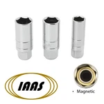 16, 18 & 21 Mm. X 1/2" Drive Magnetic Sockets (spark Plug Sockets) By Iaas. Fixed Price $29.99.